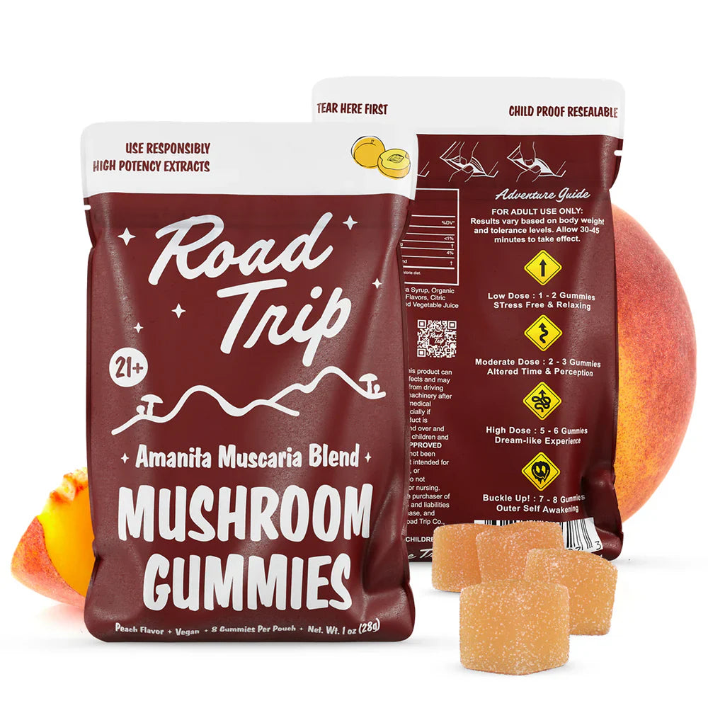 Road Trip | Amanita Muscaria Gummies (8ct) : Peach