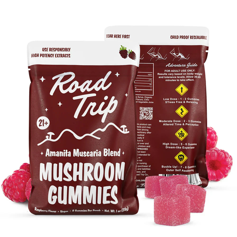 Road Trip | Amanita Muscaria Gummies (8ct) : Raspberry